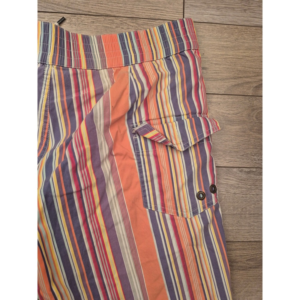 Polo Ralph Lauren Mens Striped Swim Trunks Orange Purple Pony Logo Size M - Picture 11 of 12